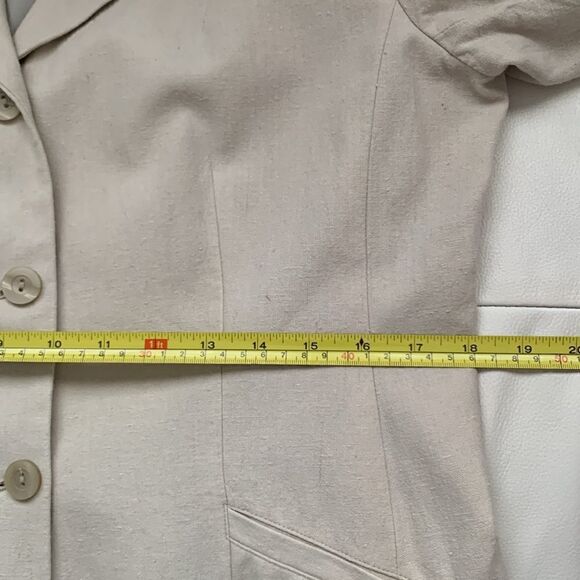 Norton Linen Blend Buttons Up Blazer Size 10P - Picture 5 of 9